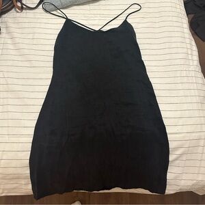 Zara black cross back mini dress